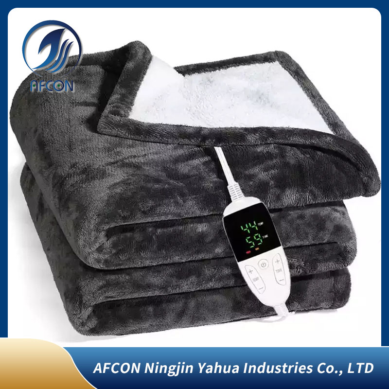 Электрическое одеяло с подогревом, бархат, 6 режимов