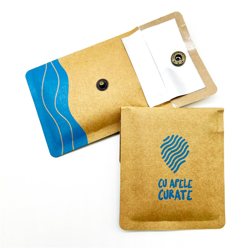 Custom Advertising Logo Ash Tray Bag Portable Recyclable Travel Carry Aluminium Foil EVA Kraft Paper Pocket Ashtray Pouch