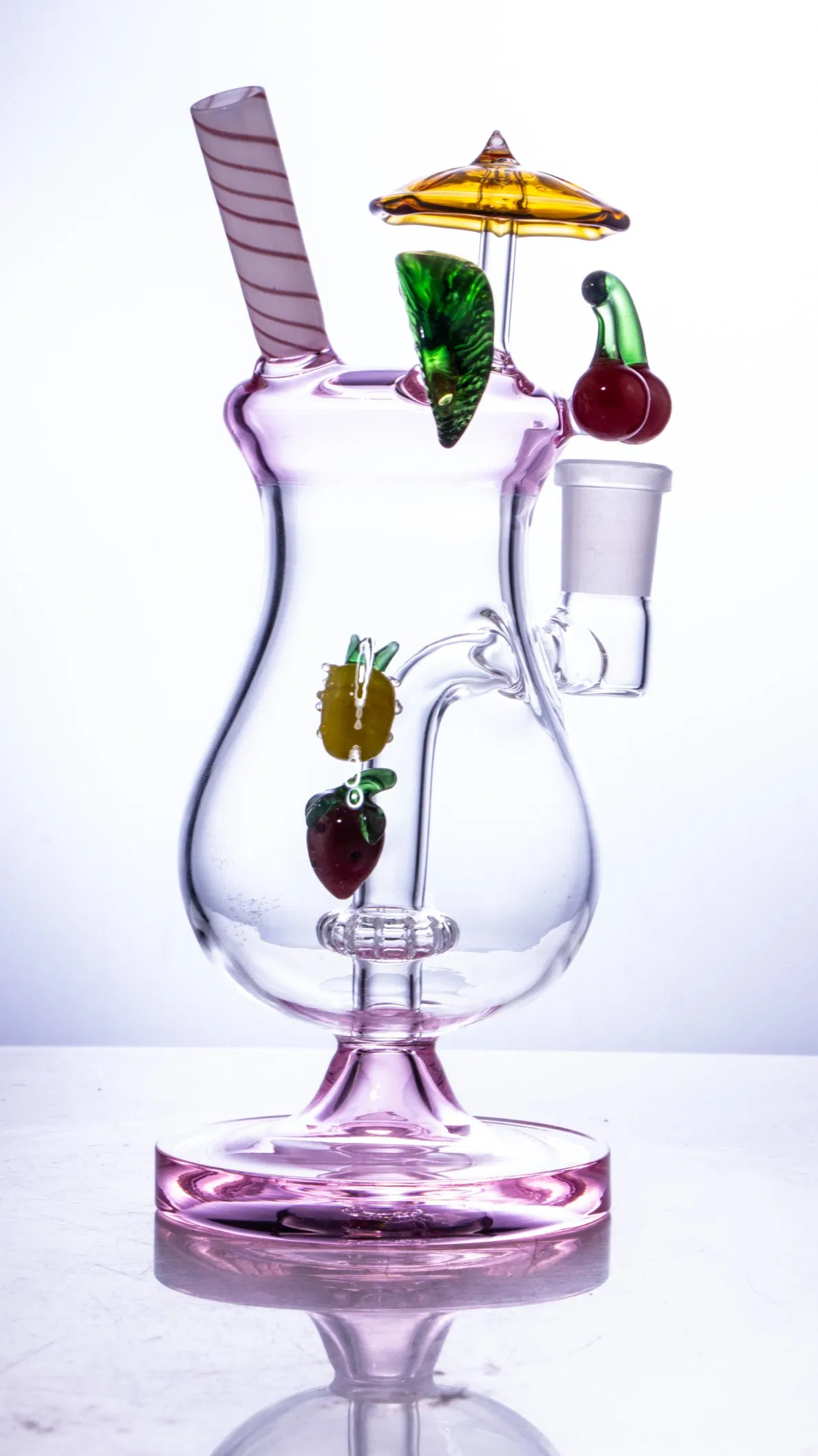 Hawaiian Holiday Style Lovely Unique Styling Wine Glass Shape Glass Water Pipes on The New Hot Sale
