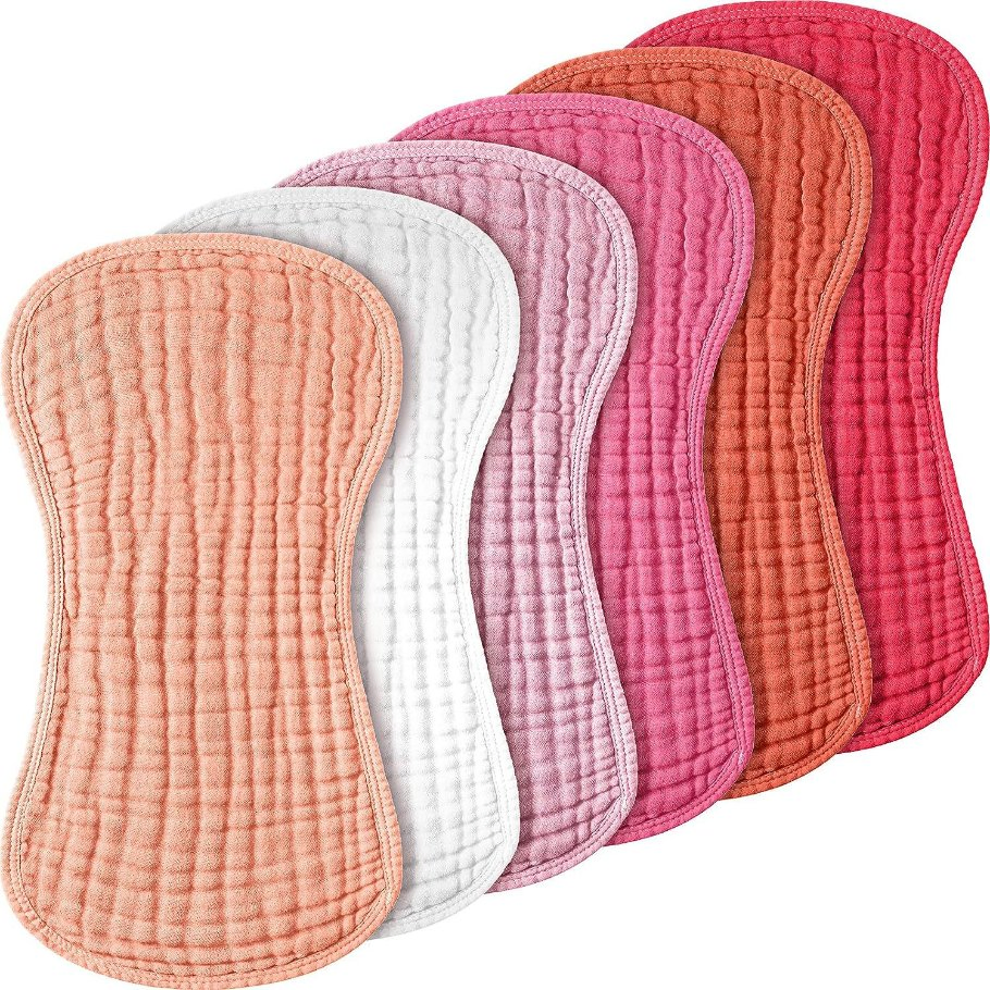 Premium Solid Color Burp Cloth Thick Muslin Cotton for Anti Spit up Protection and Daily Baby Care