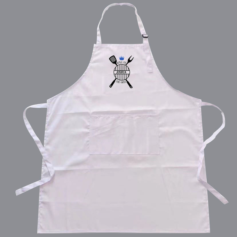 Cheaper Cooking Waiter Chef Barista Work Poly Cotton Twill Bib Apron Logo
