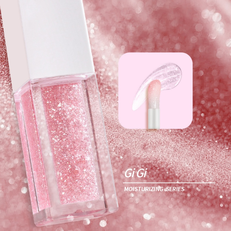Private Label Pink Lid Square Tube Lip Oil Shimmer Lip Gloss
