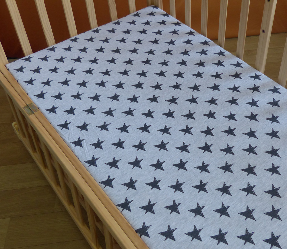 100% Cotton Jersey Knit Fitted Crib Sheet Baby Cot Sheet