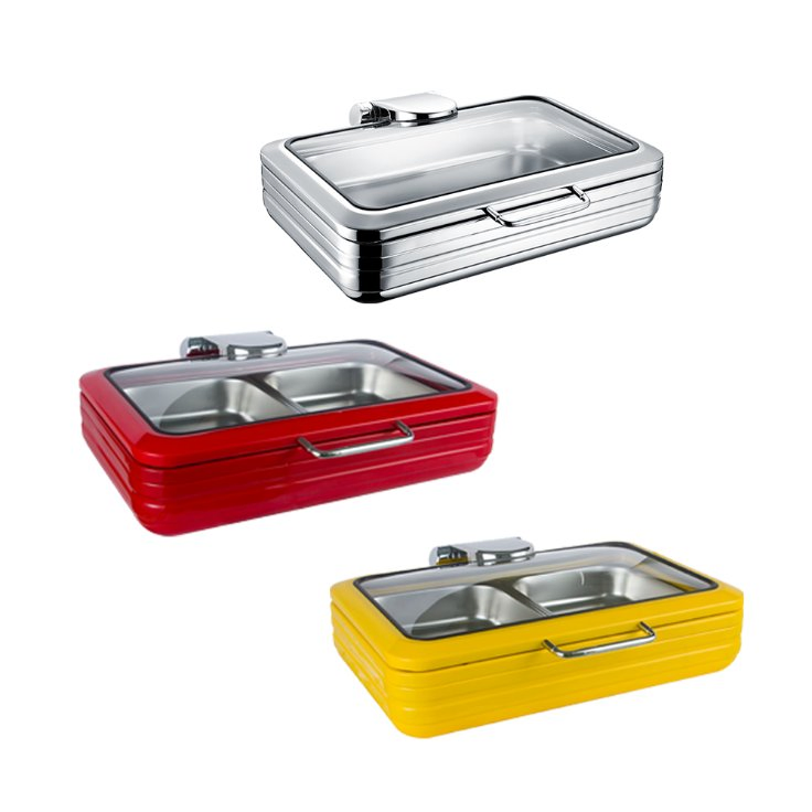 6L Round Roll Top Catering Euipment Hotel Fuel Chafing Dish Buffet Set