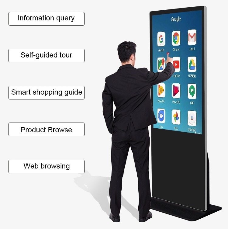 Floor Stand LCD Touch Screen Advertising Display 43 Inch Digital Signage
