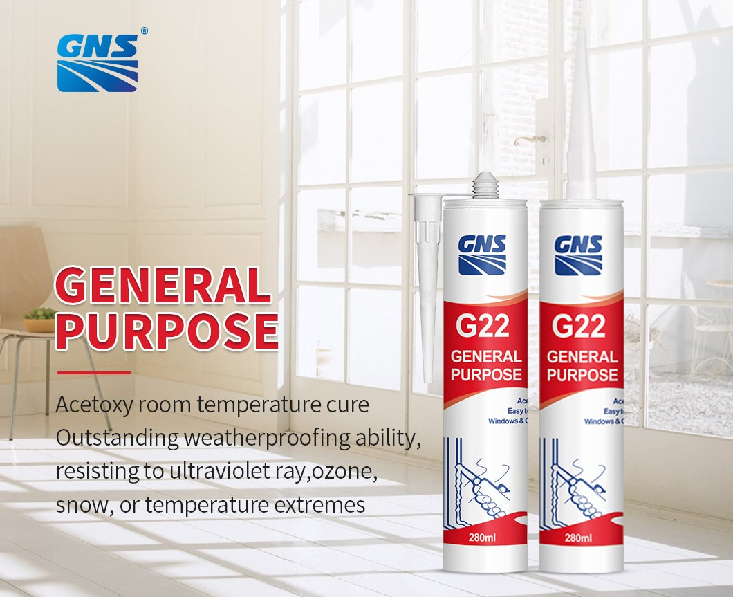 280g Silicone Sealant Adhesive Seal Bond Gp Clear for Construction