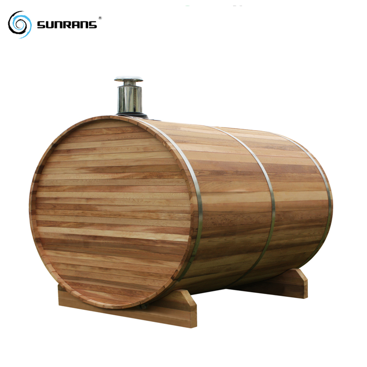 Sunrans Finland Wood 4-10 People Outdoor Barrel Sauna Room