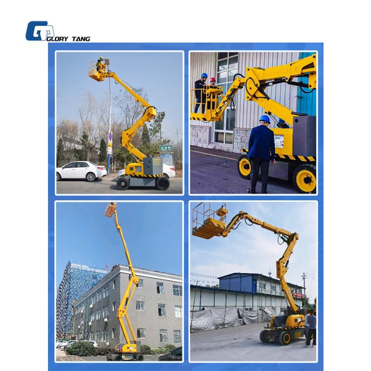 Electric Articulated Boom Elevator Curved Arm Climbing Platform