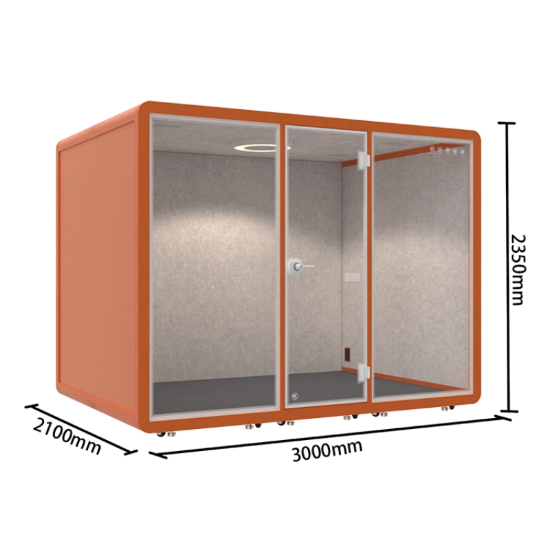 Silence Privacy Pod for Office Spaces with High Density Sound Absorbing Panels and Fan