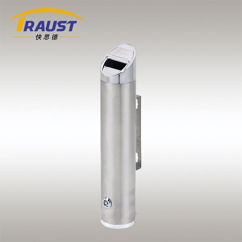 Traust Ash Receptacle Stainless Steel Wall Mounted Outdoor Ashtray Cigarette Bin Factory