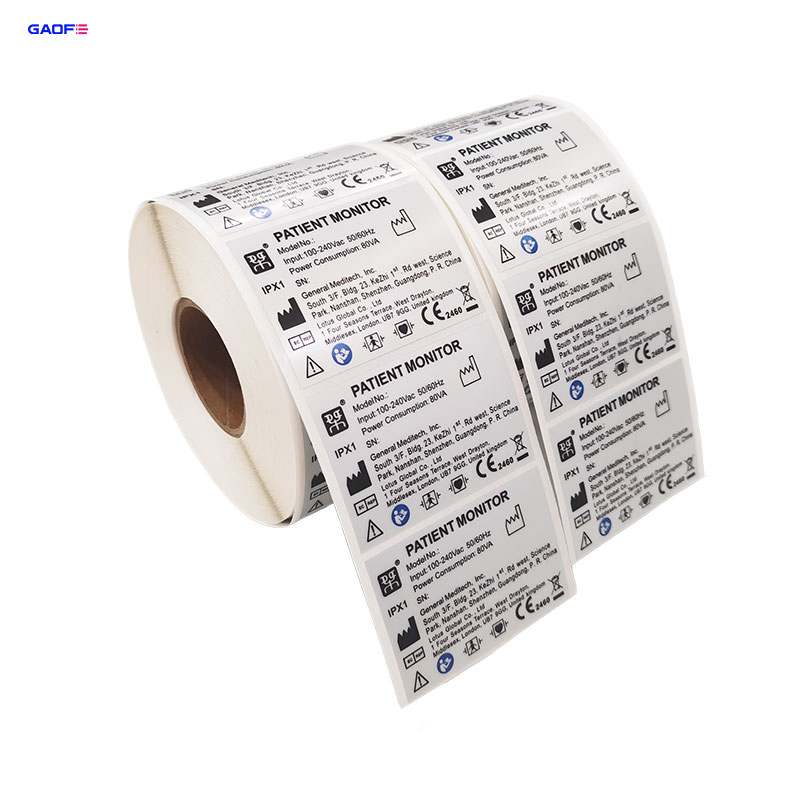 Silver Pet Sticker Equipment Sticker Heat Resistance Label