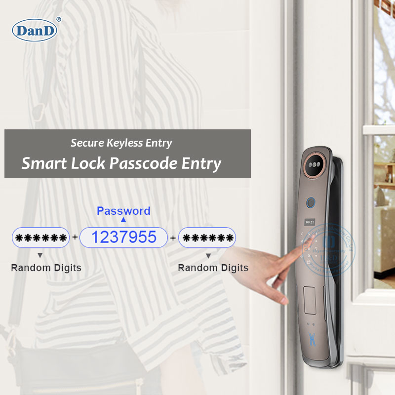 Electronic Security Smart Camera Fingerprint Front Digital Face Recognition Password Cylinder Card Entry Electric Keyless Home Hotel Intelligent Door Locks