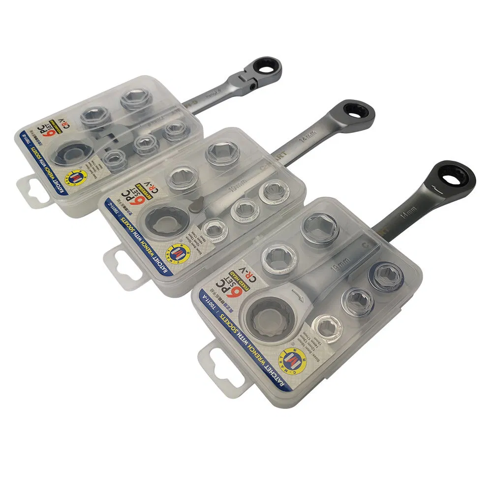 Набор торцевых головок с трещоткой 8-19 мм