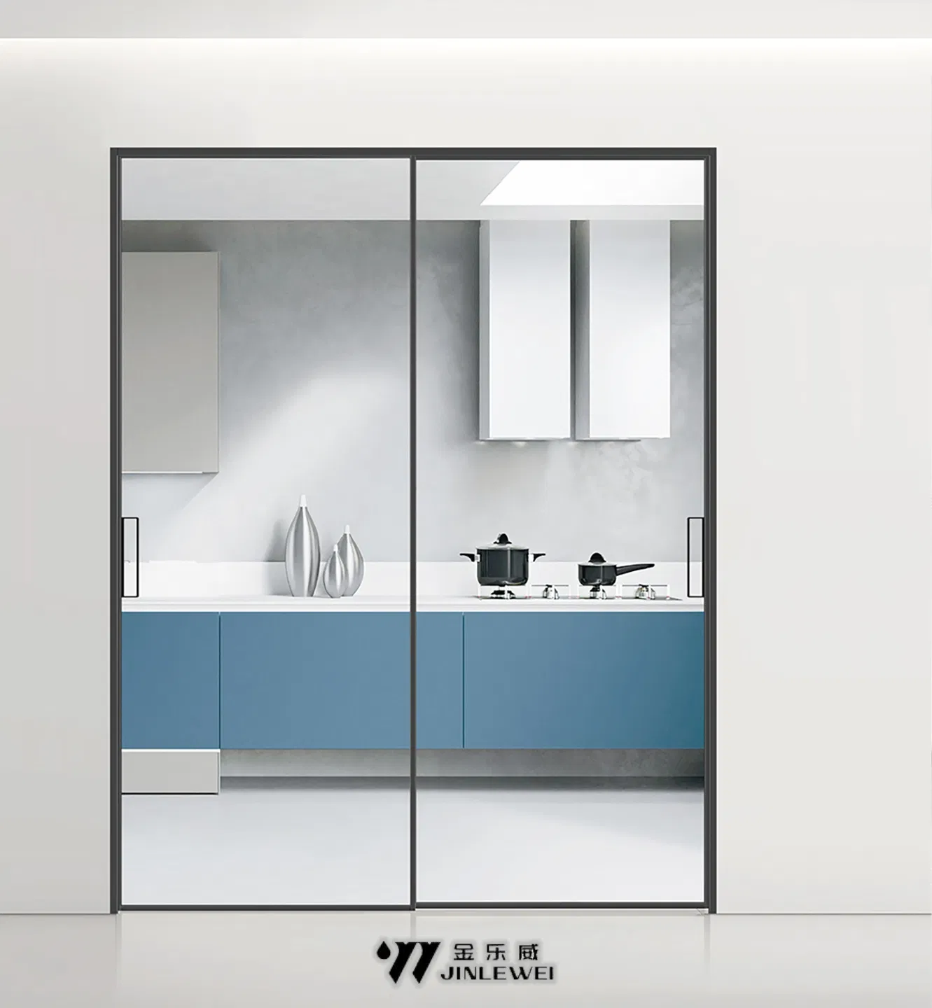 Раздвижные алюминиевые стеклянные двери для дома и кухни