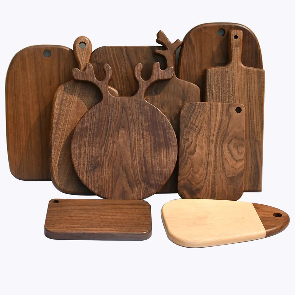 Kitchen Products of All Types Walnut Cheese Wood Acacia Wooden Serving Bamboo Charcuterie Chopping Cutting Board Set