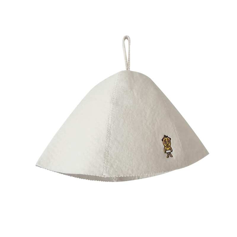 Wool Sauna Hat Wool Sauna Cap Absorbent Bathroom Accessories Russian Banya Sauna Hat Protect Hair for Unisex Women Men
