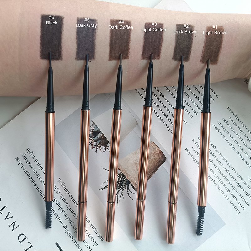 5 Colors Mineral Long-Lasting Anti-Smudge Waterproof Double-Headed Eyebrow Pencil