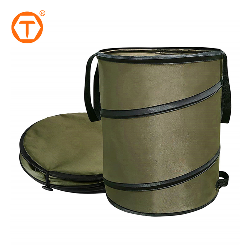 Portable Lawn Laundry Pool Yard Trash Refuse Bag Green Pop up Gardening Bags for Garden Leaf Waste