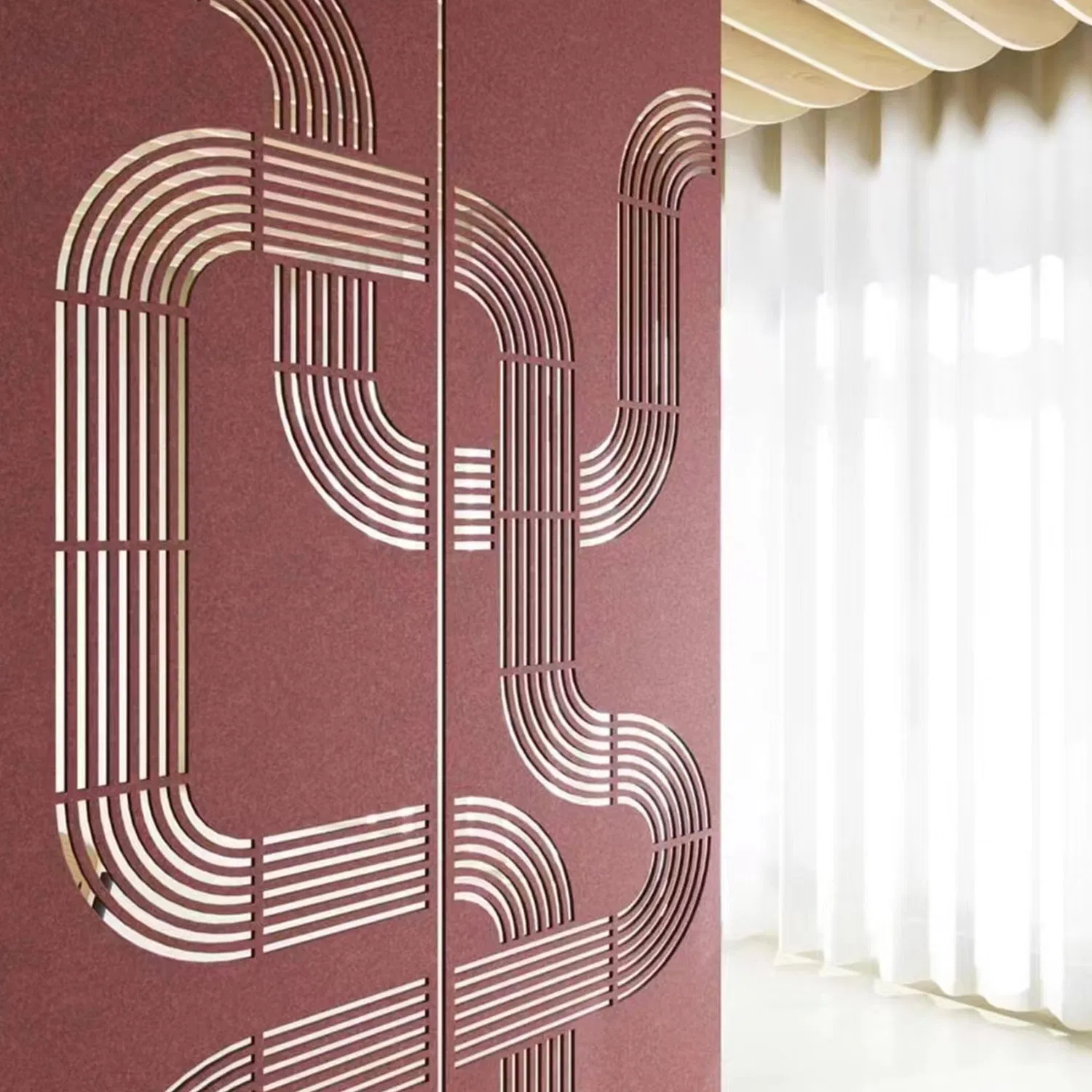 Building Material Carved Polyester Fiber Acoustic Panels