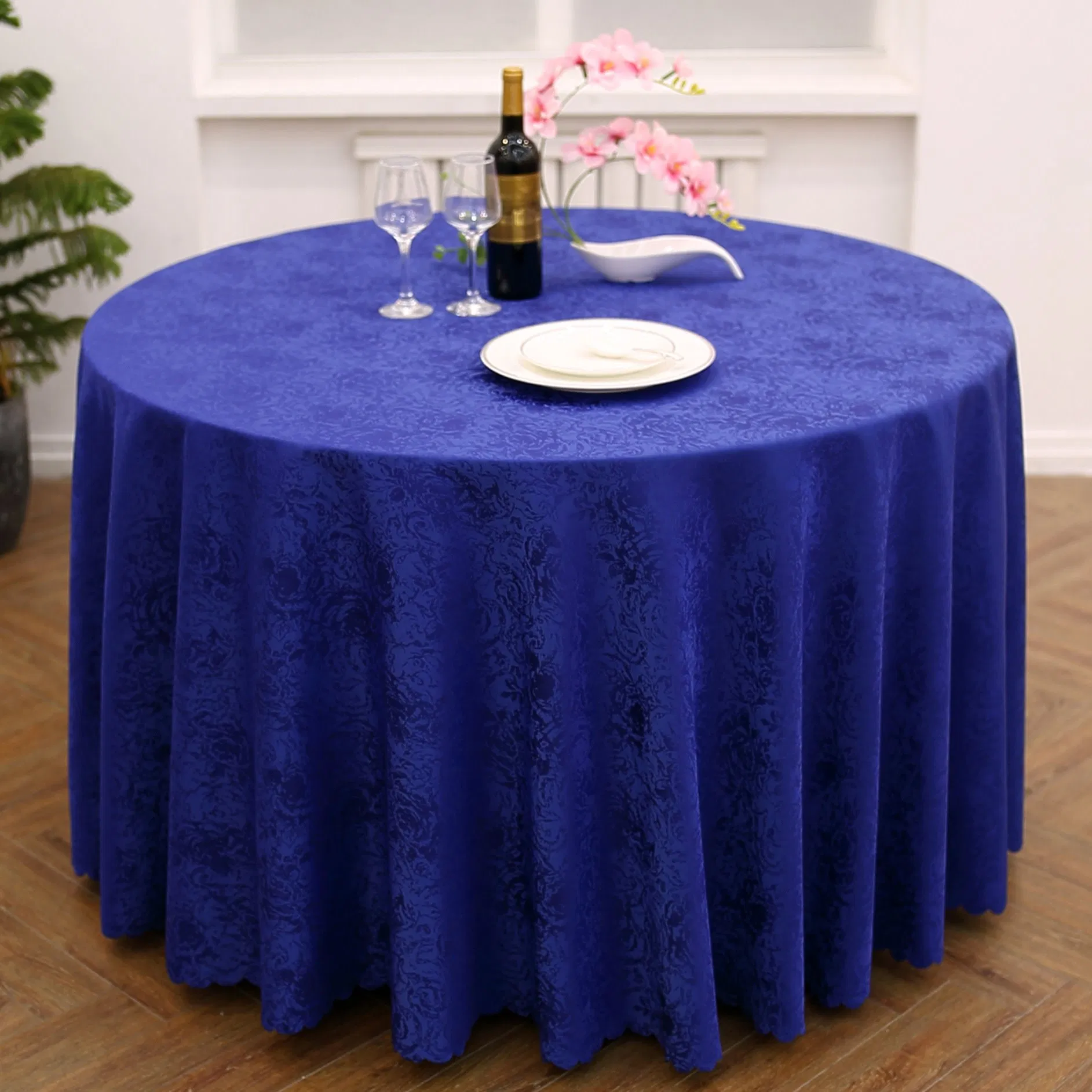 Cotton Fabric Jacquard Restaurant Linen Table Covers