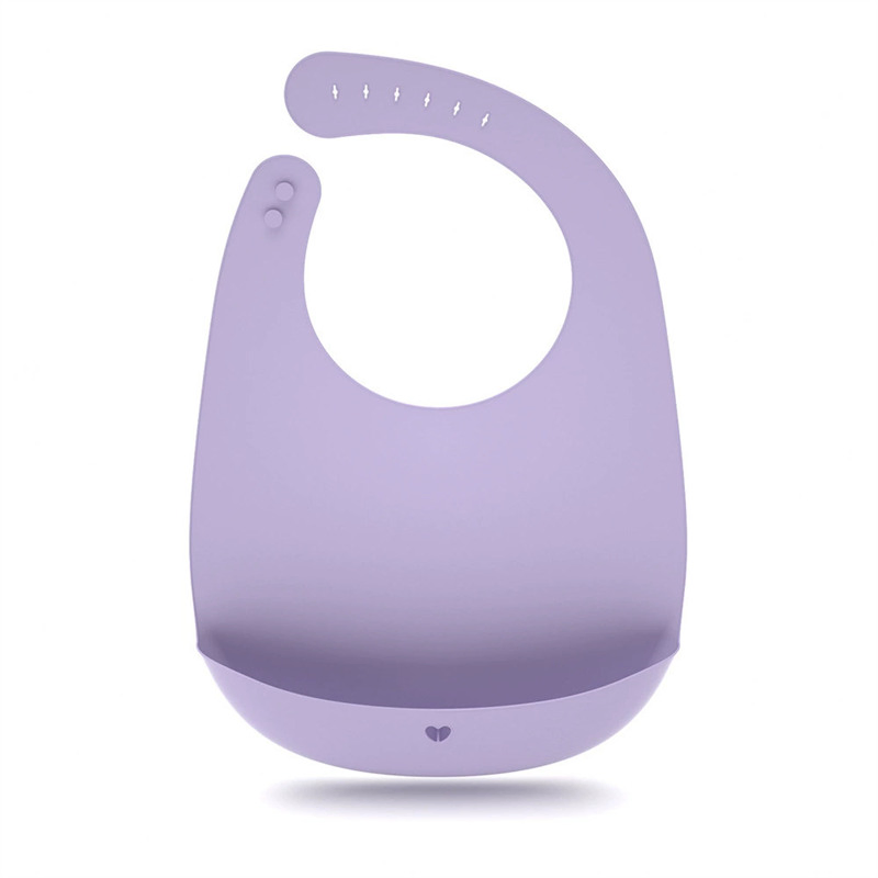 Toddlers Adjustable Waterproof BPA Free Soft Durable Neutral Colors Silicone Bibs Custom