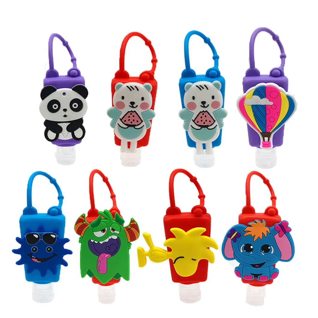 30ml Instant 75% Alcohol Hand Sanitizer Gel with Cartoon Silicone Holder