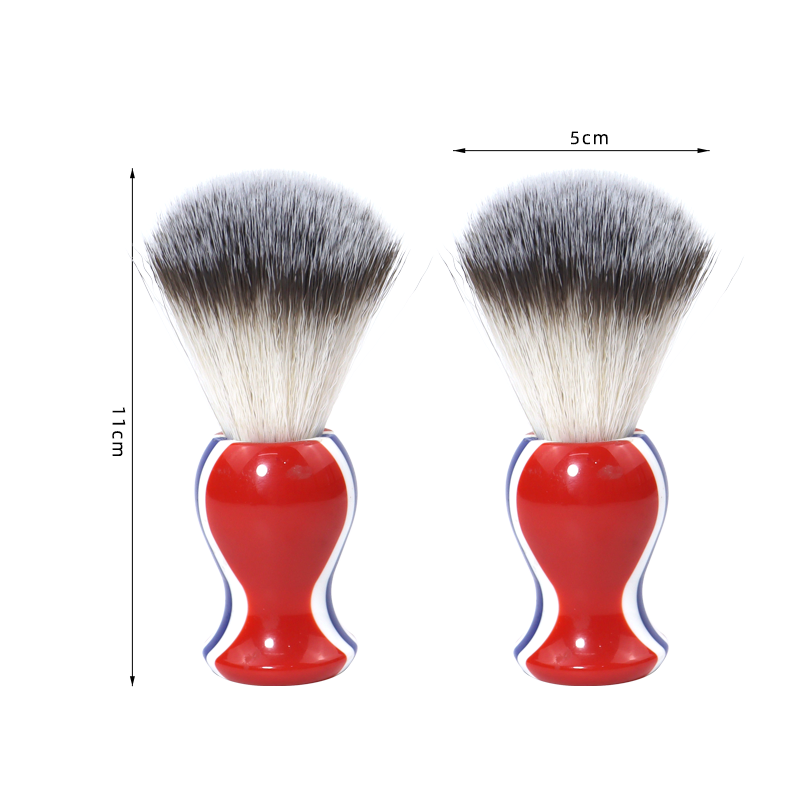 Men's Classic Resin Handle Face Shaving Brush Bristles Retro Striped Tie-Dyed Pure Badger Legacy Barber Shaving Brush