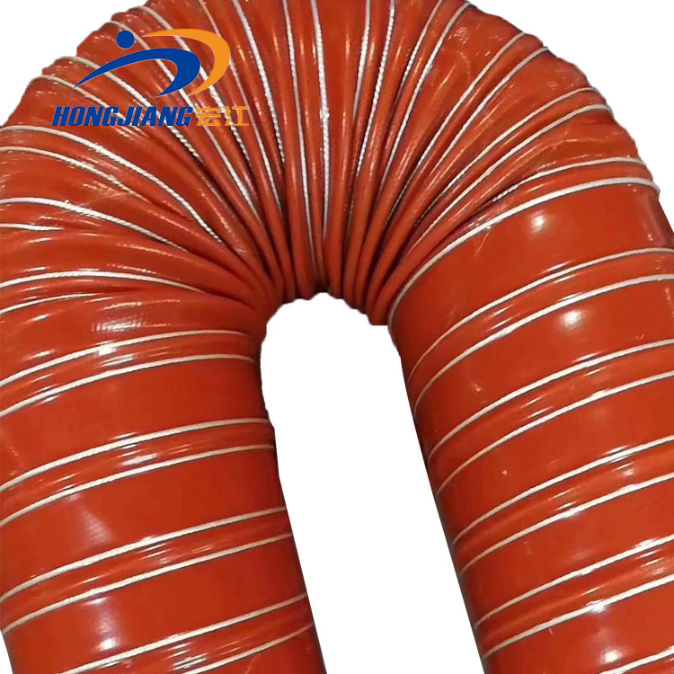 High Temperature Heat Resistant Flexible Silicone Coated Glass Fiber Duct Hose 51 125 150 160 200 250mm Silicone Duct Hose Pipe