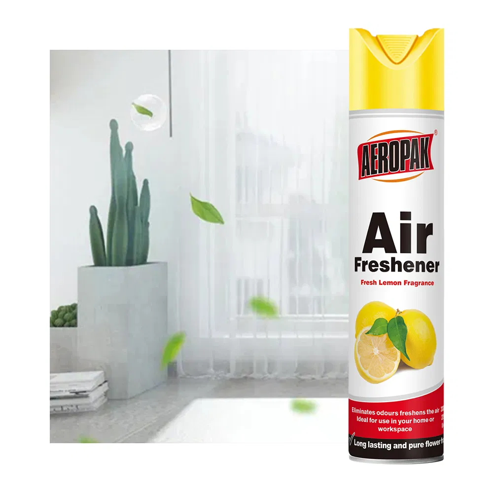 Aeropak 330ml Aerosol Lemon Scent Multipurpose Freshener Portable Sports Space Odor Removal Spray