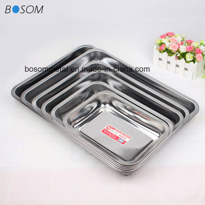 Stainless Steel Tray Grade 200/300/400 Cooking Spatula/ Kitchen Utensils & Food Tray Plate