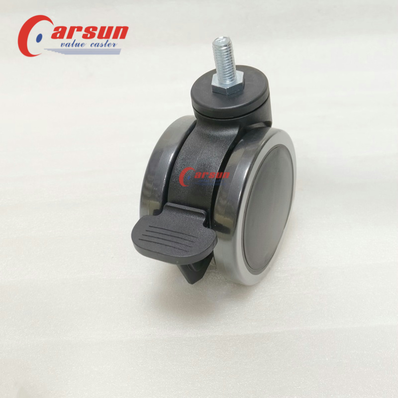 Special 4 Inch Black Swivel Nylon Stem Casters for Hospital Laboratory Equipment and Instruments OEM Supported