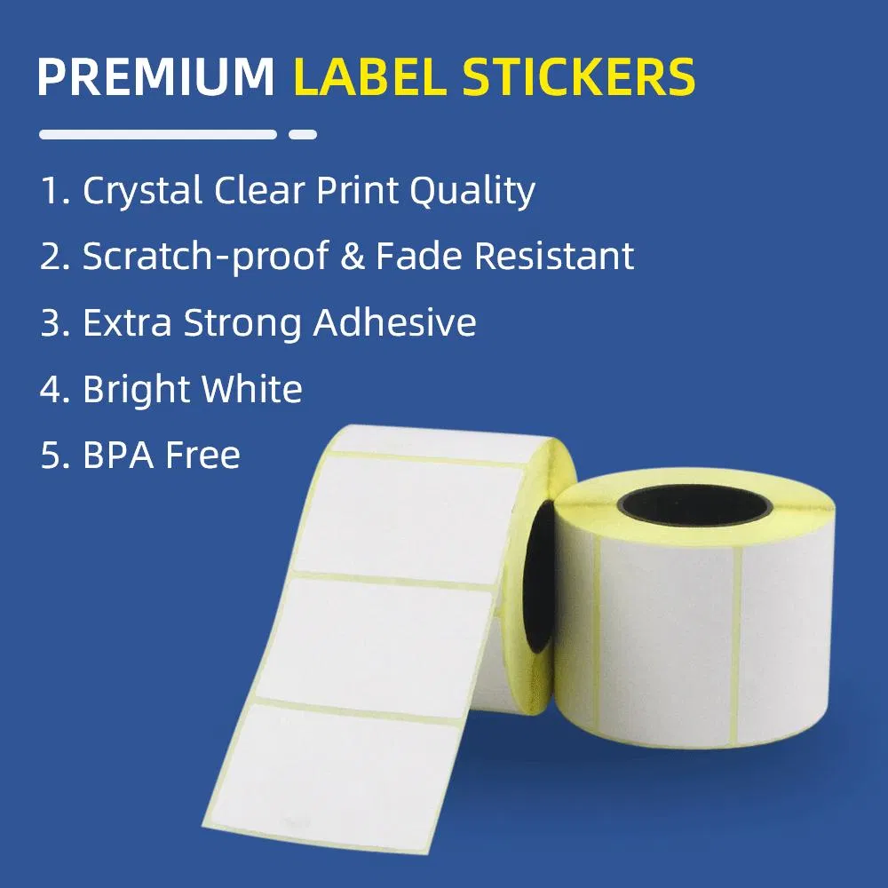 Custom Direct Thermal Label Blank or Printed Self Adhesive Paper Label