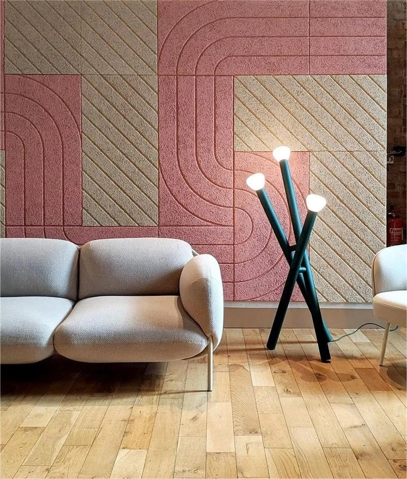 Professional Decorative Art Wood Wool Acoustic Wall Panel