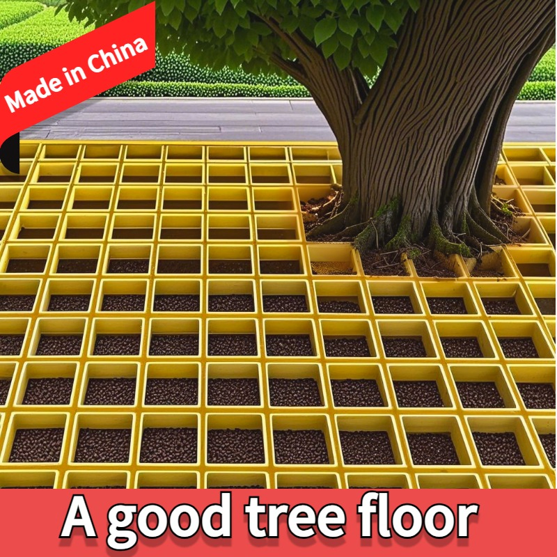 Anti-Slip Fiberglass Molded Deck Trench Cover Drain Pipe Sidewalk Floor Colored Corrosion - Resistant Anti-Aging Fire-Retardant Fiberglass FRP Grating