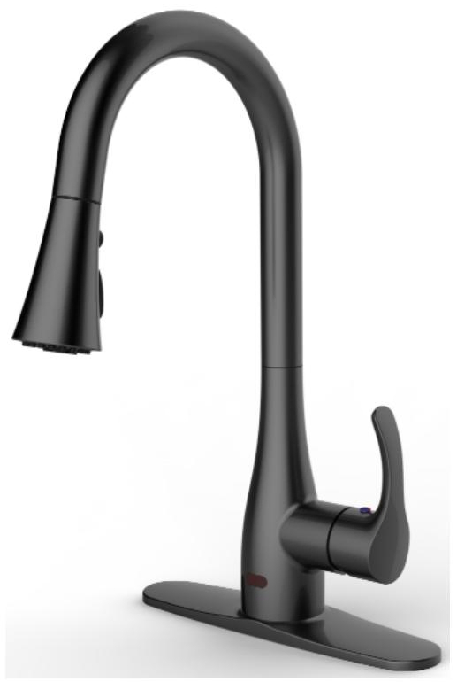 American Smart Automatic Touch Free Sensor Kitchen Water Tap Mixer Kitchen Sink Faucet with Flexible Pullout Pulldown Kitchen Sprayer