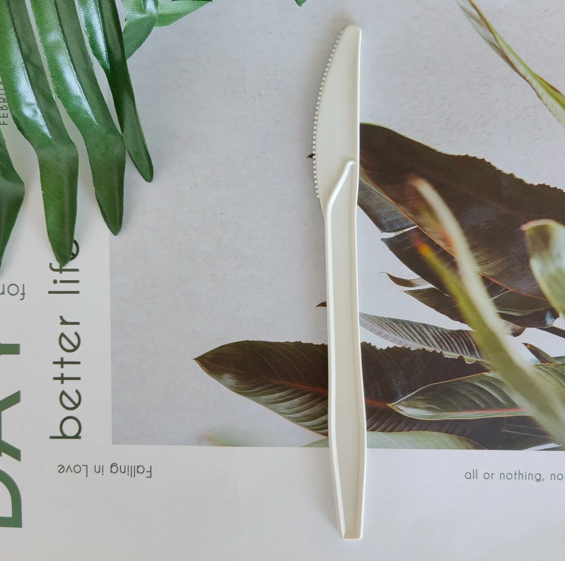 High-Temperature Plant-Based Biodegradable Cutlery Set Eco Friendly Fork Spoon Knife