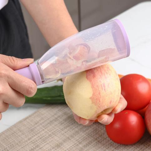 Multifunctional Storage Peeler Peeling Knife with Storage Tube Fruit Vegetable Peeler