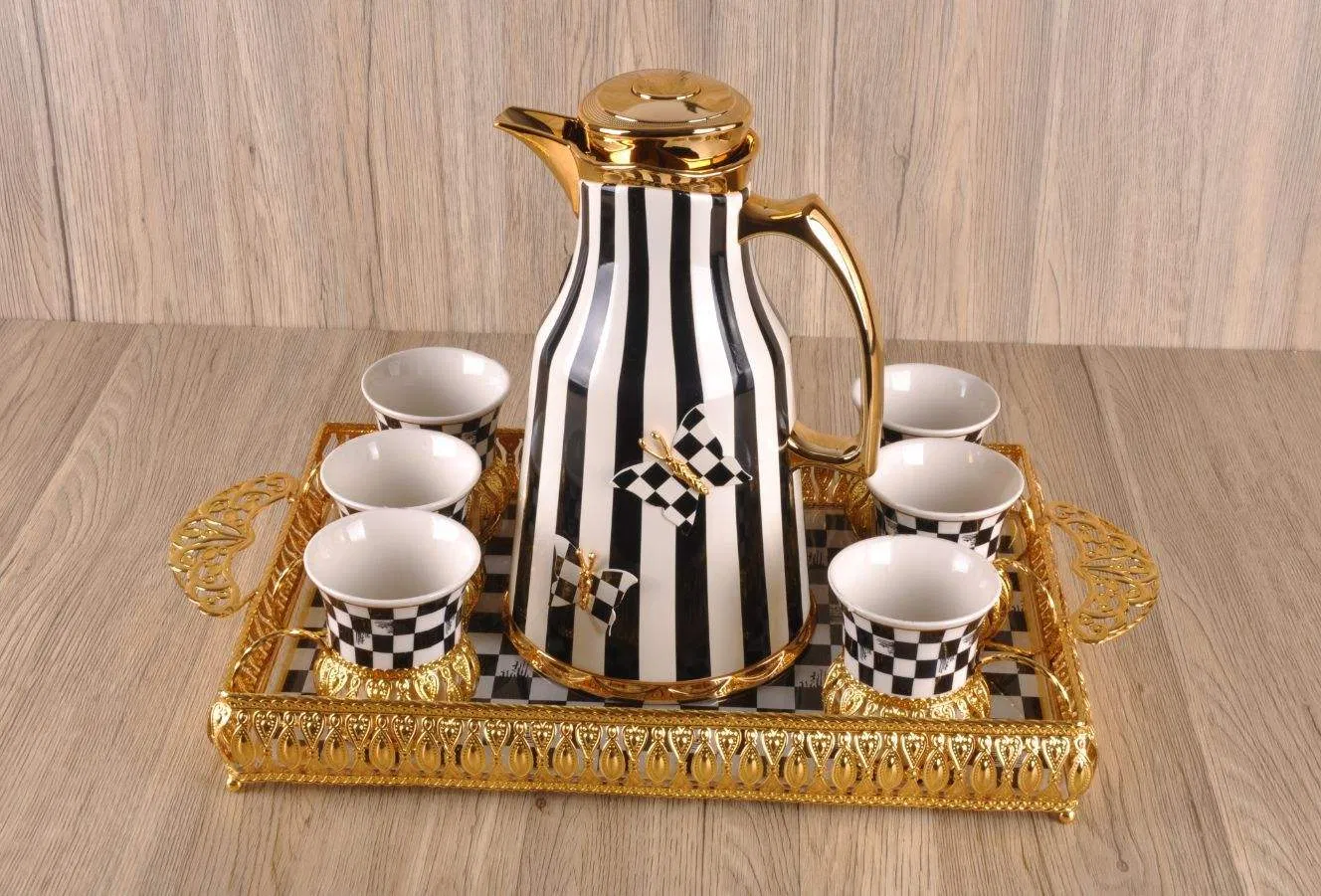 Arabic Style Gold-Plated Cup Decoration Set