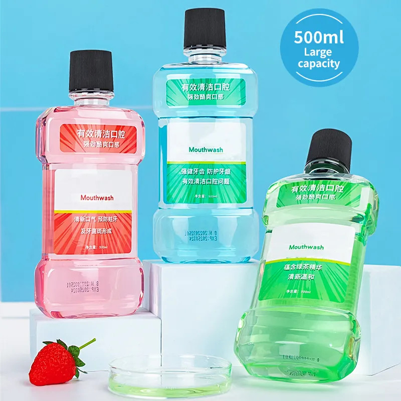 SJ Private Label Natural Mouthwash Teeth Whitening Mouth Wash Oral Rinse Organic Custom Mouthwash Teethcare Products