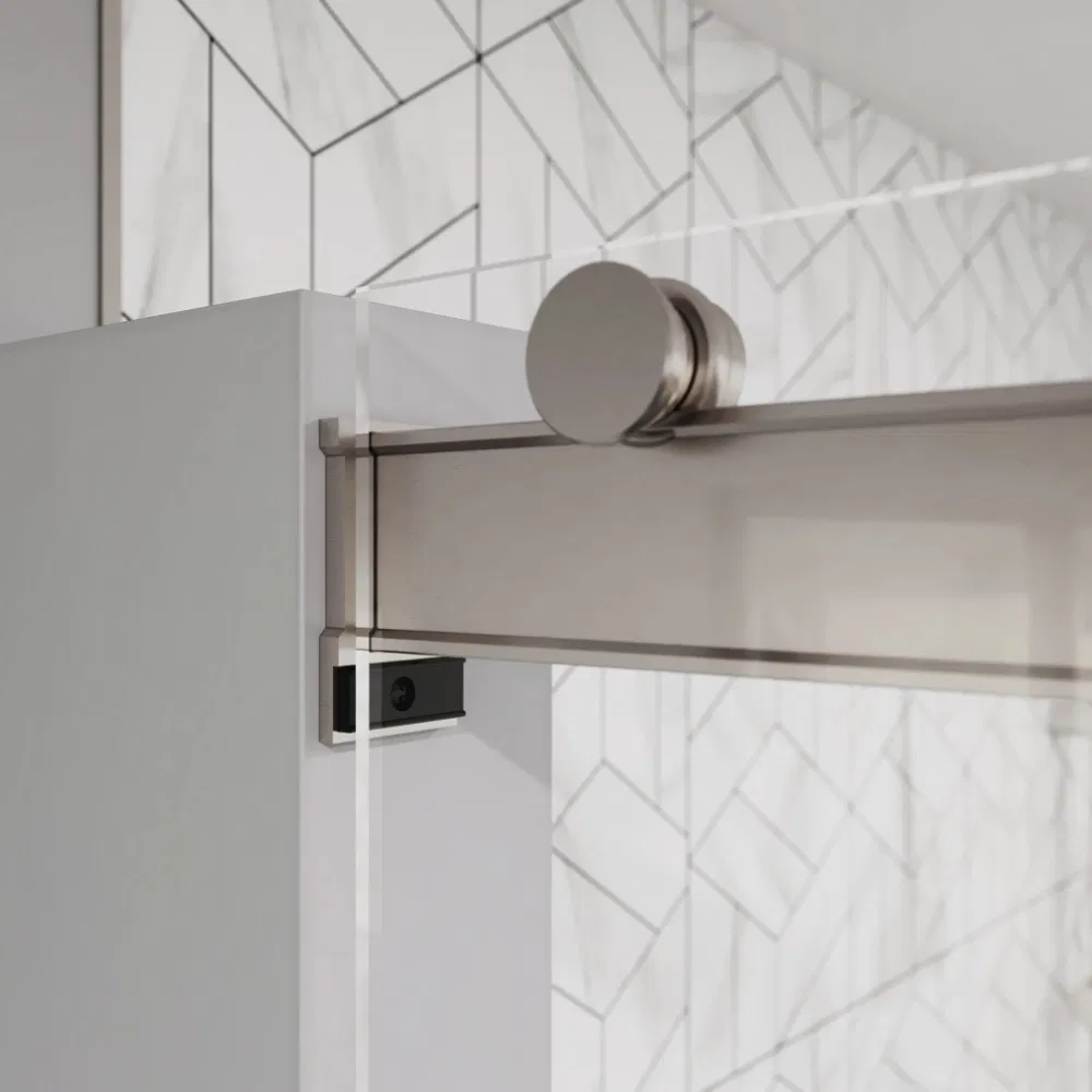 Idl Durable Frameless Shower Door Tempered Sliding Glass Shower Enclosure