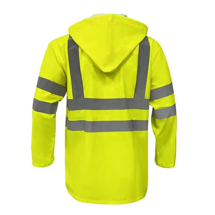 High-Visibility Waterproof Rain Jacket for All Weather Adventures