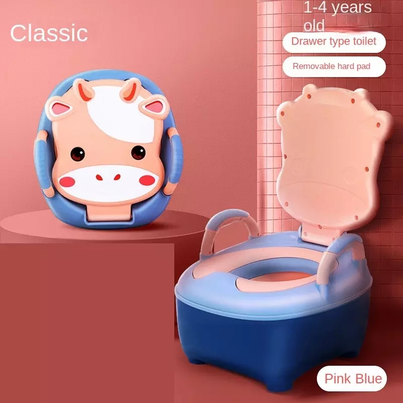 Kids Portable Toilet Urinal Baby Potties Potty Urine Toilet Training Plastic Cute Cartoon Frog Baby Training Space