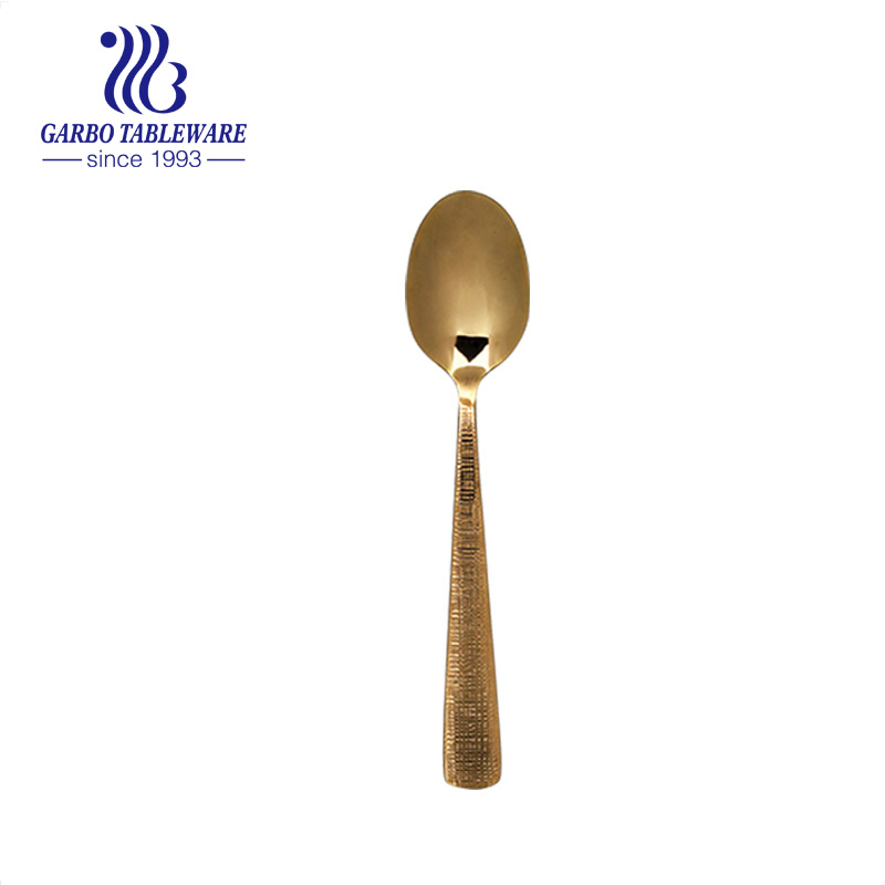 Gold Portuguese Classic Flatware Cutlery Stainless Steel Dinner Fork Food Safe Stainless Steel Flatware Set Hot Selling Cutlery