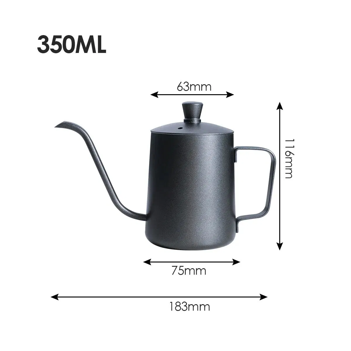 Stainless Steel Camping Pour Over Gooseneck Brewing Coffee Pot