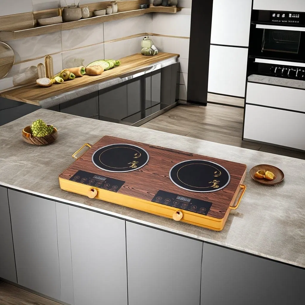 3500W Double Burner Ceramic Cooker CKD CKD Kitchen Household Ceramic Stove Touch Silver Crest Electric Infrared Cooker