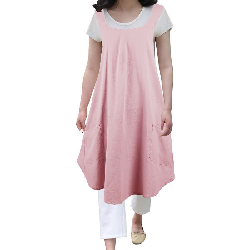 Japanese and Korean Style Painting Aprons, Women's Aprons, Cafe and Bookstore Work Aprons