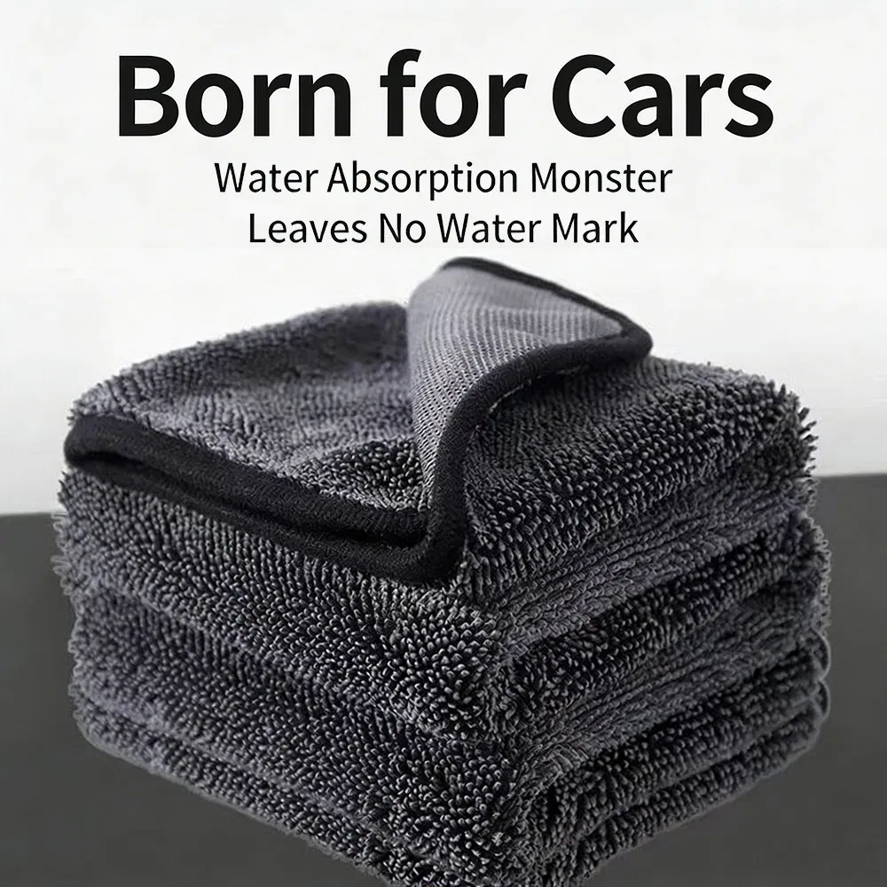 Premium Dark Grey Car Detailing Towel - Ultra Absorbent Microfiber Kitchen Ware