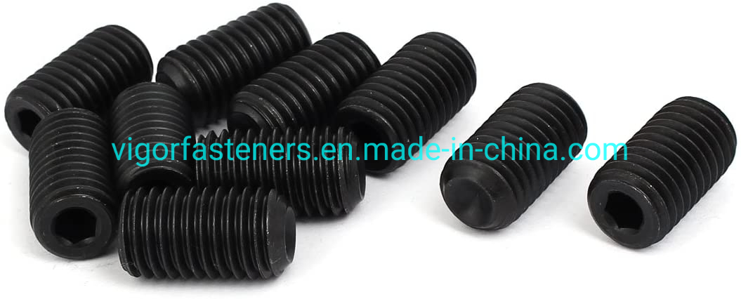Black ASME Hex Socket Set Screw Cup Point 45h Hexagon Set Screws Alloy Steel Socket Set Stud