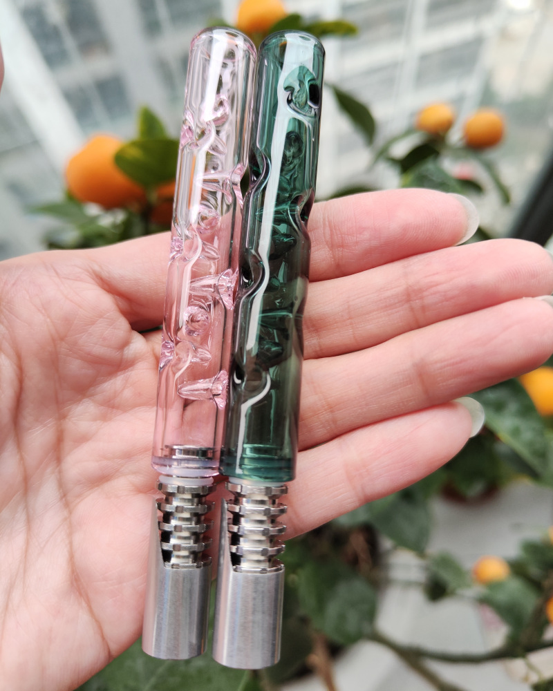 Smoking Pipe Accessories Glass Stem with Ti Rod Cap Dynavap Wdlx Cooling Unit Kit Mouthpiece 2025