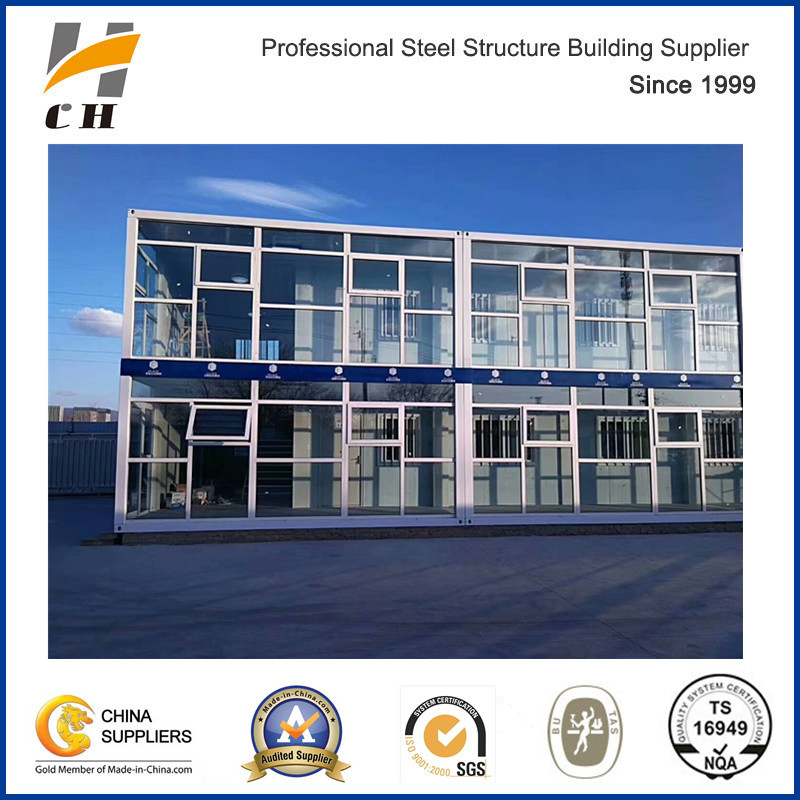 Ce Standard Glass Wall Office Building Prefab Container House